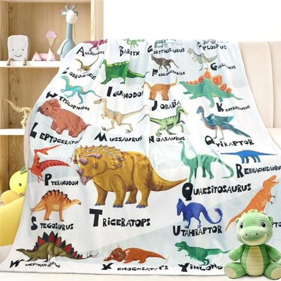Dinosaur Blanket for Boys Soft Cozy Flannel Warm Dinosaur Unique Gifts Dinosaur - Picture 7 of 7